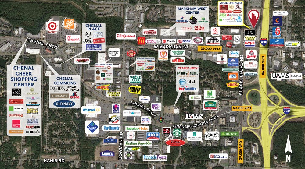 Westchase Plaza: 301 N Shackleford Rd, Little Rock, AR 72211